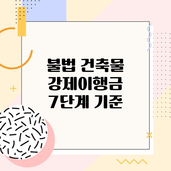 불법 건축물 강제이행금